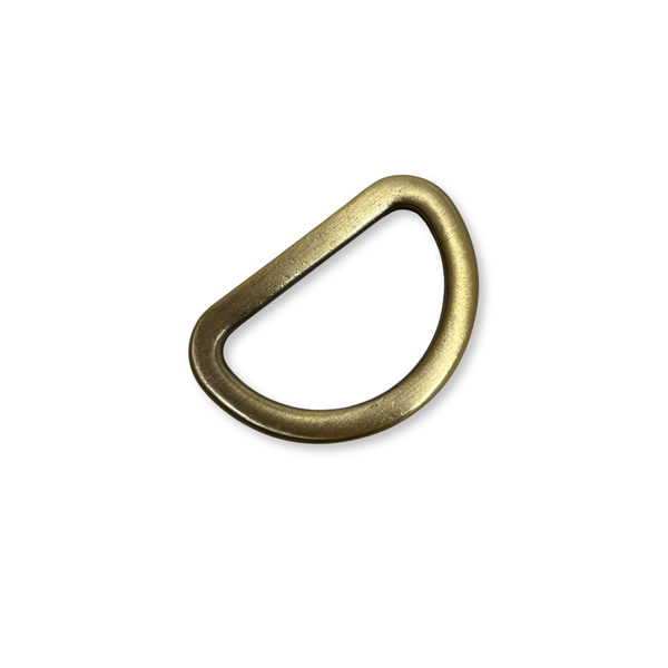 Antique Bronze D-Ring 1", 25mm – 2 pieces