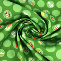 Tela Estampada de 100% Algodón , 44/45" Little Grinch - Verde