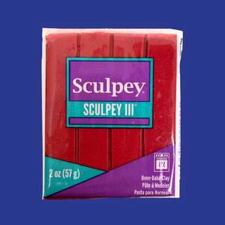 Arcilla Polimérica Sculpey III, Perla Rojo Intenso, 1 pieza
