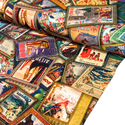 Tela Estampada de 100% Algodón 44/45" Estampas de Viaje, Multcolor - 1 yarda