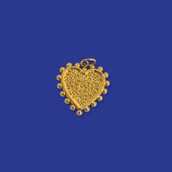 18kt Gold-Plated Stainless Steel Lemon Charm, 15mm - 1 piece