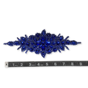 Rhinestone Applique, 9.5" x 3.5", Royal Blue – 1 piece