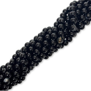 Cuentas Redondas de Ágata, Tonos Negro y Blanco – 8mm