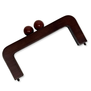 Asas para Carteras en Madera 17.5 cm, Marrón Oscuro – 1 pieza