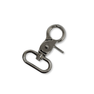Snap Hook Silver 1", 25 mm – 2 pieces