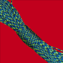 Cuerda Paracord / Paracord; 4mm: 34 yards -Green & Blue