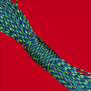 Cuerda Paracord / Paracord; 4mm: 34 yards -Green & Blue