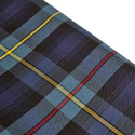 School Plaid Fabric - Blue Yellow Light Blue 60" Wide