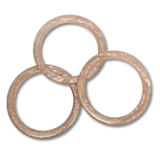 Asas para Carteras Forma de Círculo en Acrílico 11.5 cm, Rosado – 1 par