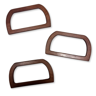 Asas para Carteras en Madera 12.5 cm, Marrón – 1 par