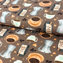Printed Fabric 100% Cotton 44" Coffee Shop, Perfect Blend - 1 yard