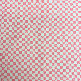 Tela Estampada de 100% Algodón 44/45" Checkers, Rosado - 1 yarda
