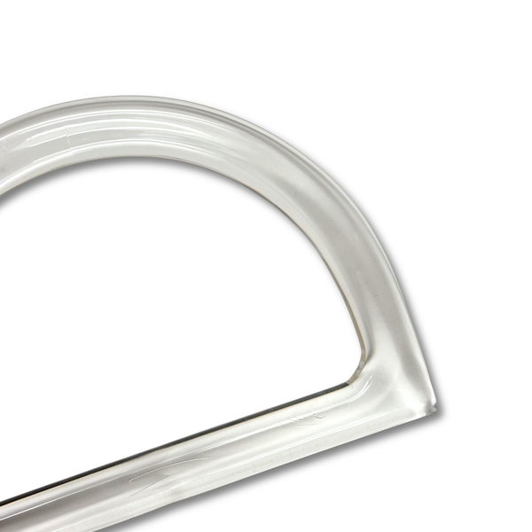 Acrylic Purse Handles 12 cm, Transparent – 1 pair