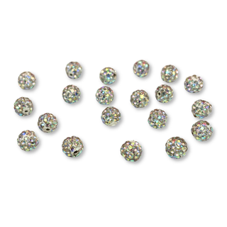 Pave Beads Blanco Tornasol AB - 8mm