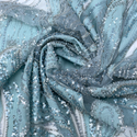 Tela Tulle de Encaje Bordada 65”, Azul Claro - 1 yarda