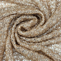 Tela Tulle de Encaje Bordada 65",  Dorado / Crema - 1 yarda