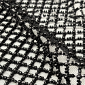 Tela Tulle de Encaje Bordada 65", Negro - 1 yarda
