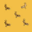 18kt Gold Plated Stainless Steel Pug Charm, 15mm - 1 piece