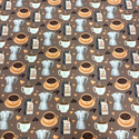 Printed Fabric 100% Cotton 44" Coffee Shop, Perfect Blend - 1 yard