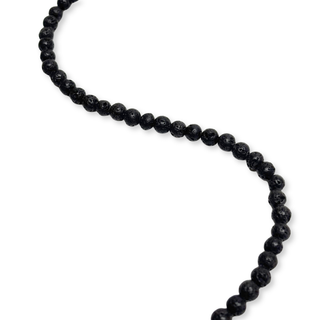 Cuentas Redondas de Piedra de Lava Negra - 6 mm