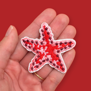 Estrella de Mar - Aplicación bordada con pega ; 1 pieza