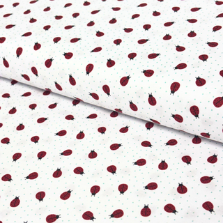 Tela Estampada de 100% Algodón 44" Polka Dots, Mariquitas - 1 yarda