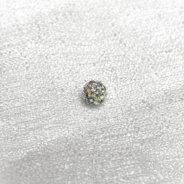 Pave Beads Blanco Tornasol AB - 8mm