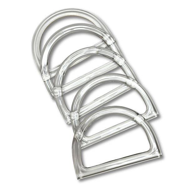 Acrylic Purse Handles 12 cm, Transparent – 1 pair