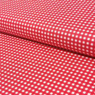 100% Cotton Printed Fabric 44" Gingham, Tea Rose - 1 yard