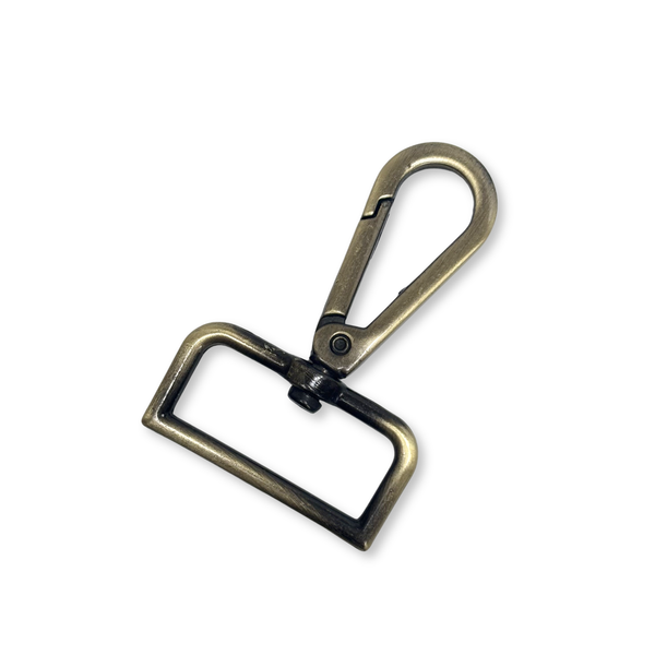 Antique Bronze Snap Hook 1.25", 32 mm – 2 pieces