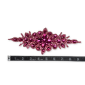 Rhinestone Applique, 9.5" x 3.5", Fuchsia – 1 piece