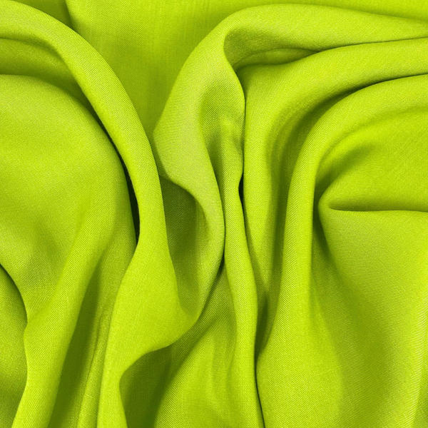 60" Chartreuse Rayon Challis Fabric - 1 yard