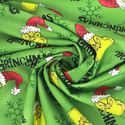 Tela Estampada de 100% Algodón , 44/45" Merry Grinchmas - Verde