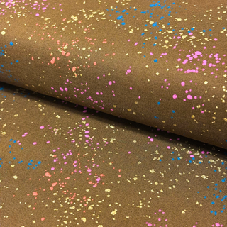 Tela Estampada de 100% Algodón 44" Speckled, Café - 1 yarda