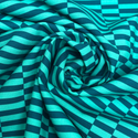 Tela Estampada de 100% Algodón 44" A Ruby + Bee Color Story, Aqua - 1 yarda