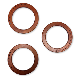 Asas para Carteras en Madera 10 cm, Marrón Rojizo – 1 par