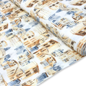 Tela Hilo 100% Estampada 58", Ciudad Rústica - 1 yarda