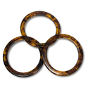 Acrylic Circle Purse Handles 11.5 cm, Amber – 1 pair