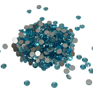 Flatbacks Rhinestones SS30, Aquamarino - 288 piezas