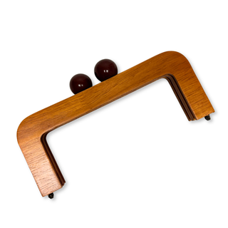 Asas para Carteras en Madera 17.5 cm, Marrón Claro – 1 pieza