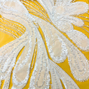 Tela Tulle de Encaje Bordada 60", Blanco - 1 yarda