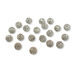 Pave Beads Blanco - 10mm