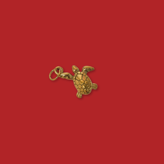 Dije de Tortuga de Mar Stainless Steel con Baño en Oro 18kt, 15mm – 1 pieza