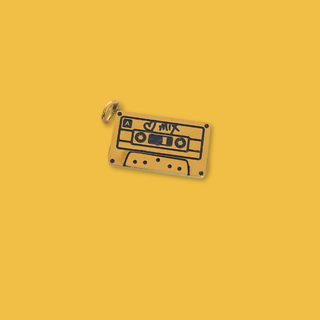 18kt Gold Plated Stainless Steel Cassette Charm, 10mm – 1 piece