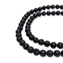 Round Black Lava Stone Beads - 8 mm