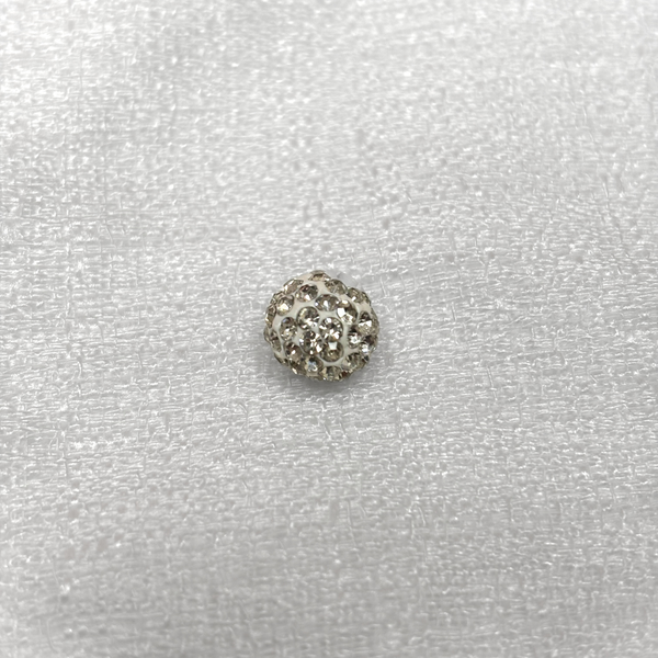 Pave Beads Blanco - 10mm