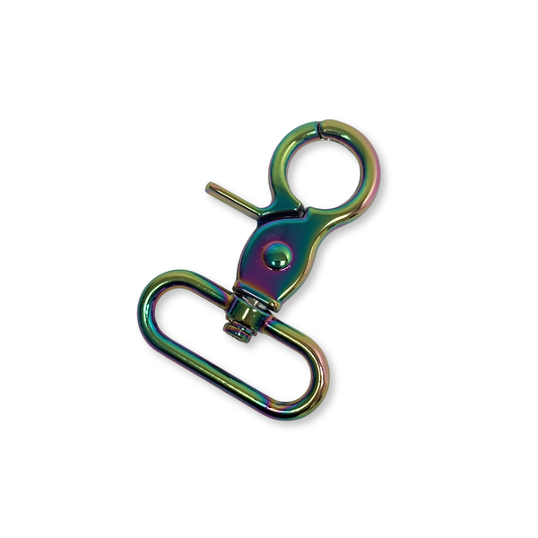 Iridescent Rainbow Snap Hook 1.25", 32 mm – 2 pieces