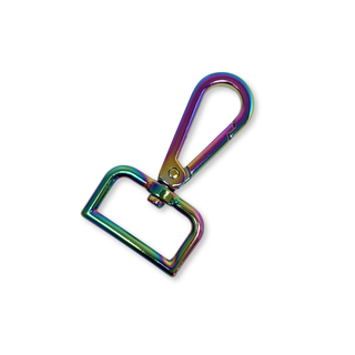 Rainbow Iridescent Snap Hook 1", 25 mm – 2 pieces