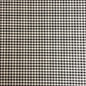 Tela Estampada de 100% Algodón 44" Gingham, Negro / Marrón - 1 yarda