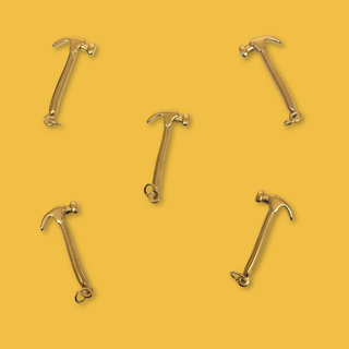 18kt Gold Plated Stainless Steel Hammer Charm, 34mm – 1 piece